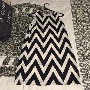 Chevron black and white dress