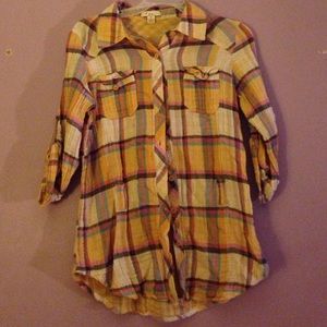 Yellow forever 21 flannel