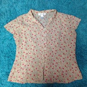 jones New York - floral short sleeve button down