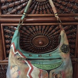 Anuschke hand painted leather bag.