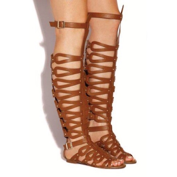 Thigh high gladiator sandals