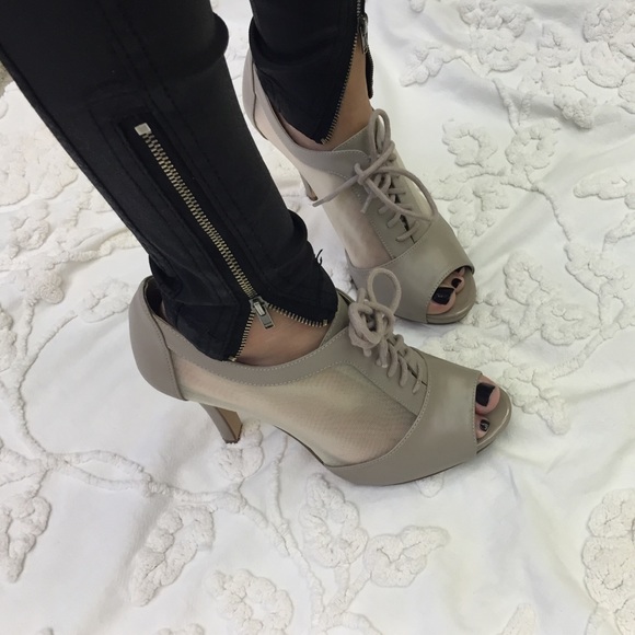 Peeptoe Mesh Booties