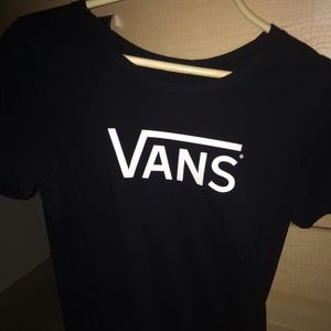 A black vans tee size large