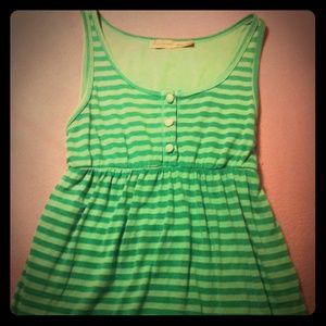 Juicy Couture teal striped shirt