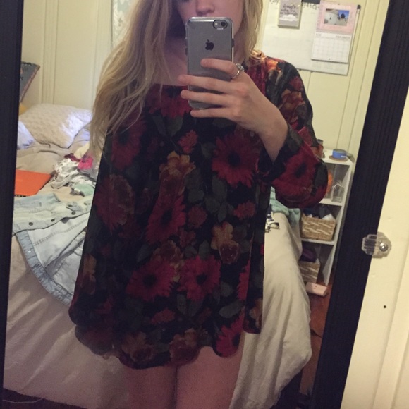 Floral sweater dress