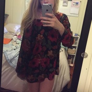 Floral sweater dress