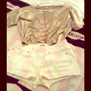 PINK sequin shorts