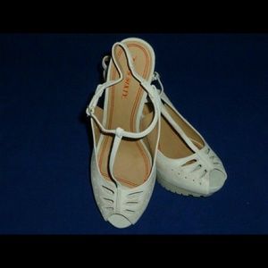 Miss Sixty (Jordan's) T-Strap Shoes...Off White...