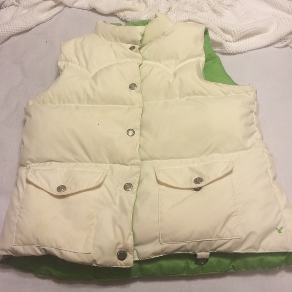 Reversible american eagle puffer vest