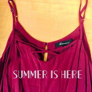 F21 maroon romper!