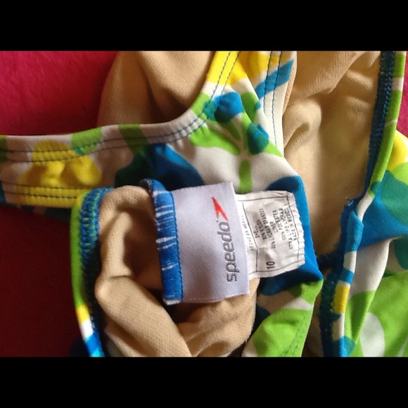 Girls Speedo Neon Floral One Piece - Picture 4 of 4