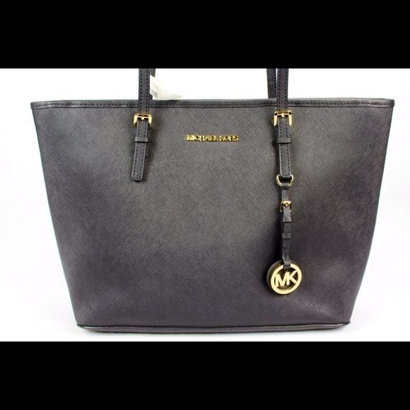 MICHAEL KORS LARGE JET SET ZIP TOP TOTE SAFFIANO