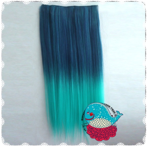 Teal Ombré hair extensions