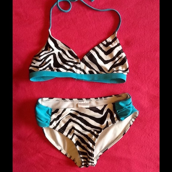 Girls Zebra print bikini - Picture 1 of 4