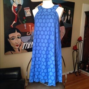 Adorable blue sleeveless shift dress.