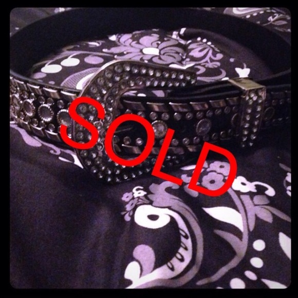 Accessories - Diamond studded cow girl belt
