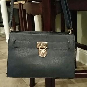 M K purse navy small crossover MK michael