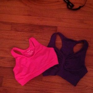 Pink and Purple Sports Bras