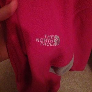 pink north face fleece