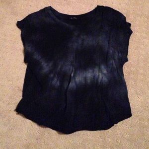 Brandy Melville Blue Tye-Dye cropped Tshirt