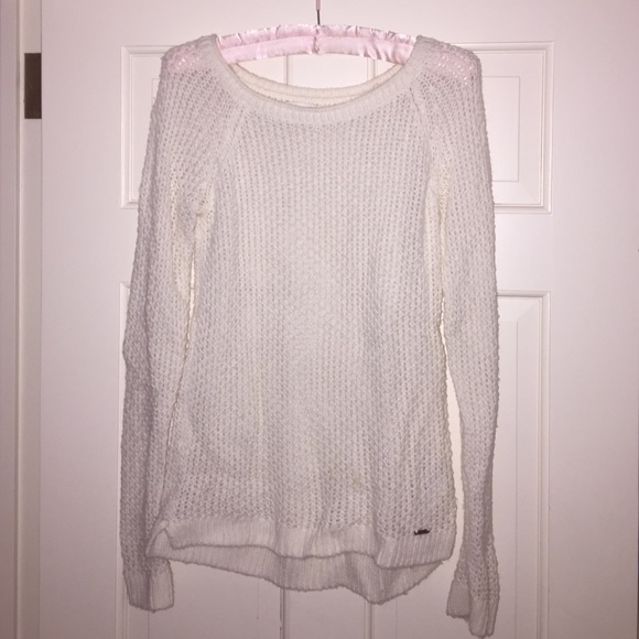 While knit sweater