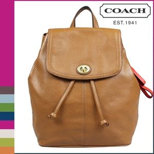 Coach leather back pack
