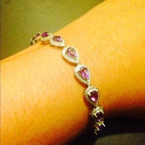 Silver Amethyst Bracelet