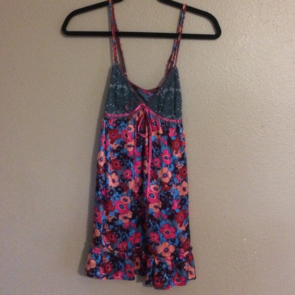 Free People Silk Flower Tank Top Size 8