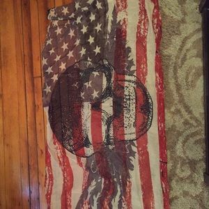 LF American flag skull scarf