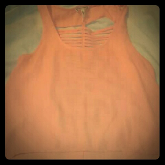 ❌SOLD❌Kirra high-low sheer top (peach) - Picture 1 of 2