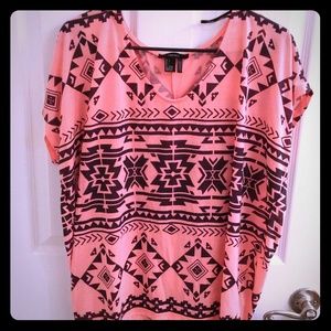 Aztec patterned short sleeve shirt