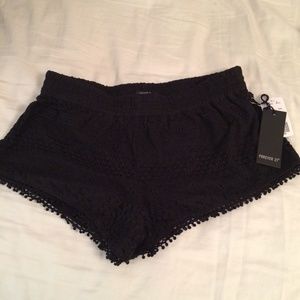 Forever 21 black lace shorts