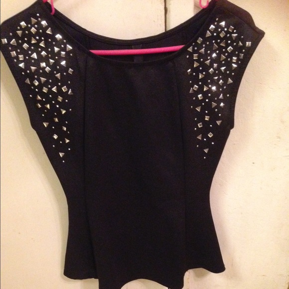 Black Peplum Top