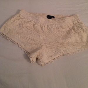 Forever 21 Cream Lace shorts