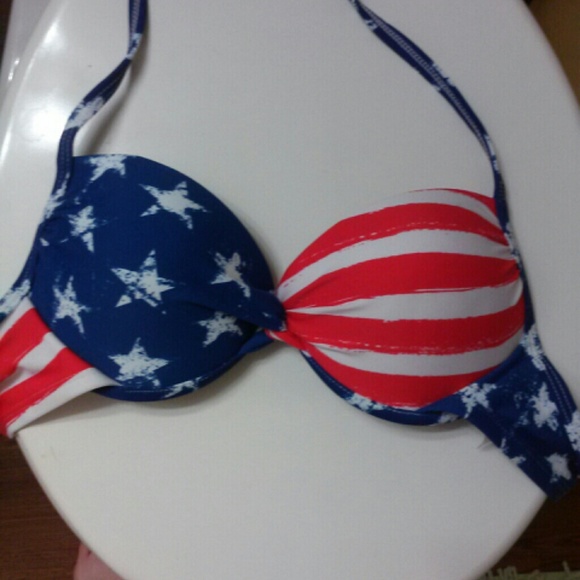American flag push up bikini