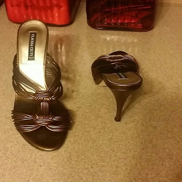 Bronze pair super HOT Sling back shoes - Picture 2 of 2