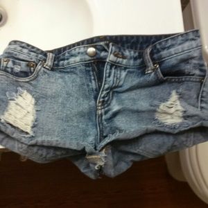 Forever 21 distressed denim shorts