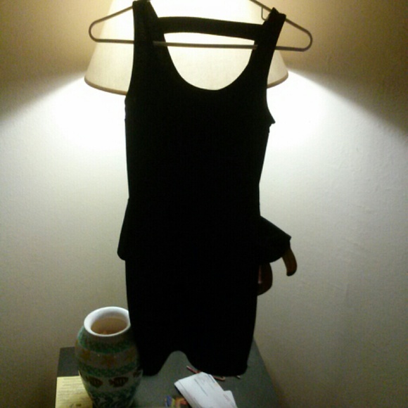 Black peplum dress
