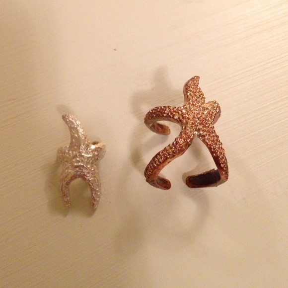 Starfish ear cuff and ring