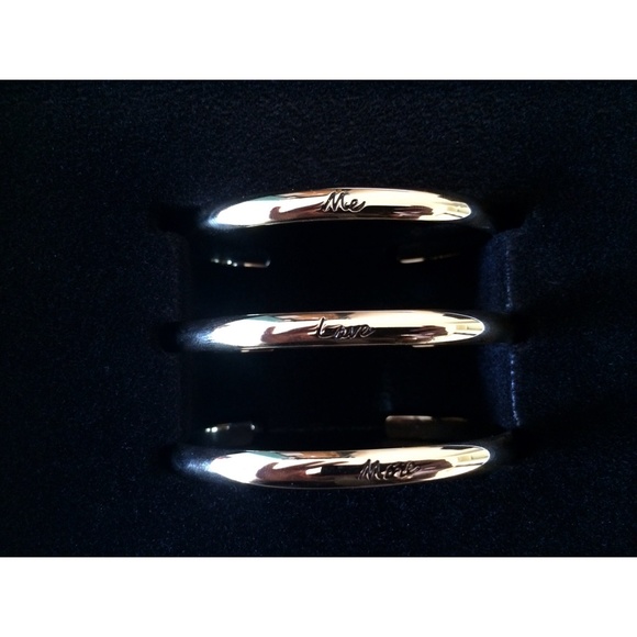 "Love" "Me" "More" gold bracelets