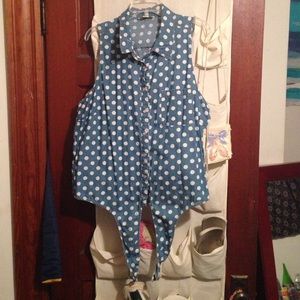 polka dot cutesy blouse