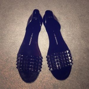 Black spiked sandals