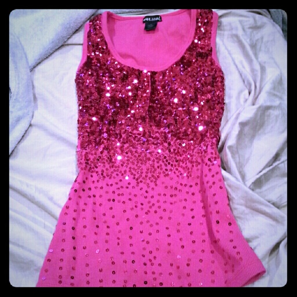 Pink Shiny Decor Tank Top
