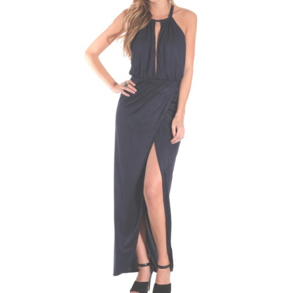 Nightcap Sueded Halter Dress