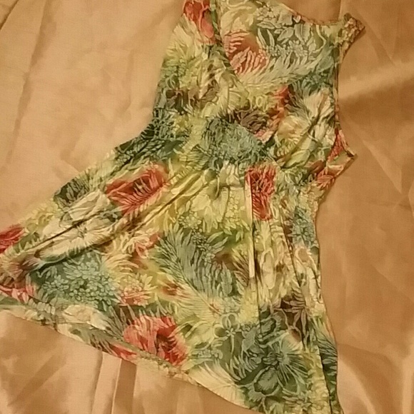 Peacock burnout tank top blouse