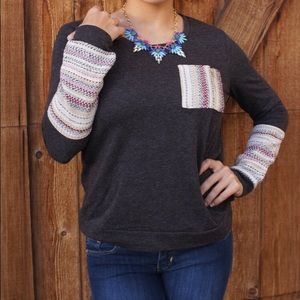 Charcoal Grey Long Sleeve Sweater