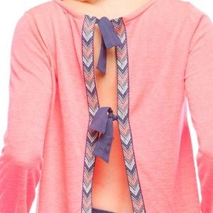 Open Back with Geo Tie Back Detail sweater