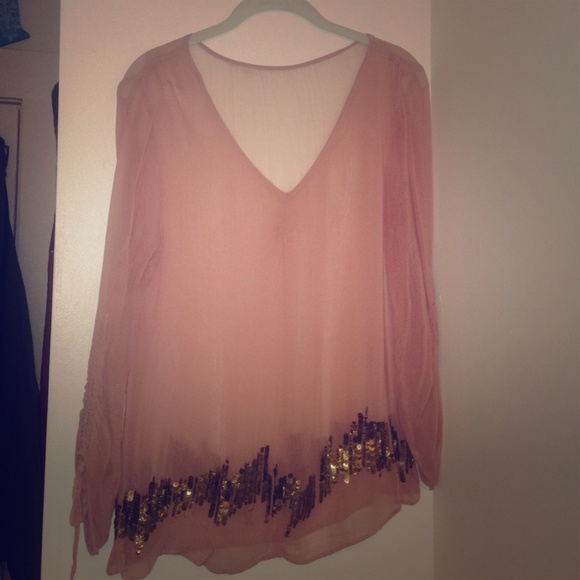 Sheer long sleeve shirt