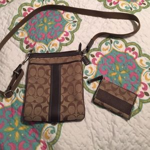 Authentic Coach hipster and coin purse