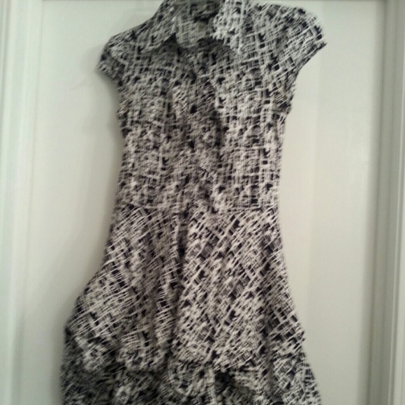 Ruffled bottom shirt dress